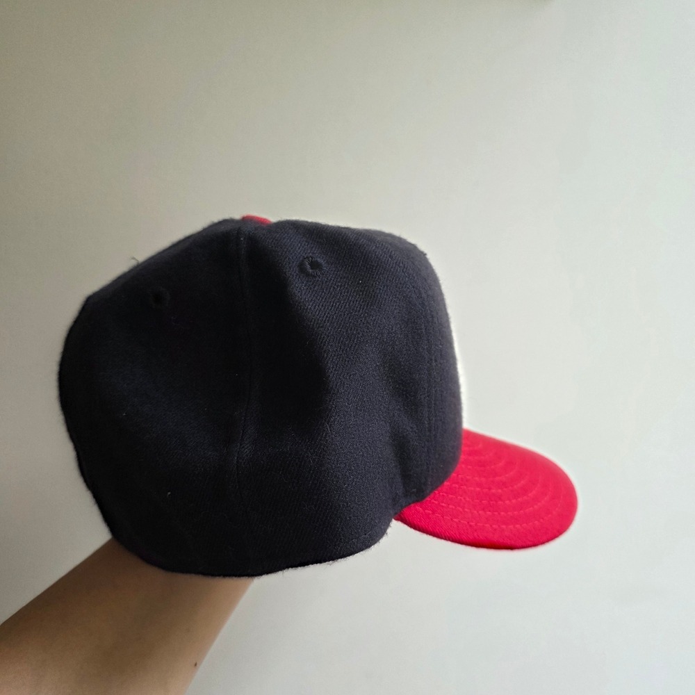Vintage New Era 5950 Cleveland Indians Chief Wahoo Hat MLB Diamond Collection - Picture 4 of 7